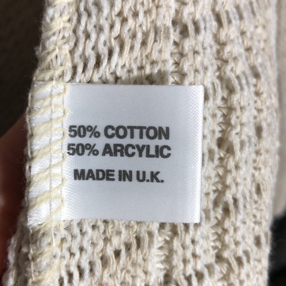 PURA MODA | Women’s Cream L/S Open Front Waterfall Knit Cardigan size XL {NEW} - Picture 11 of 13